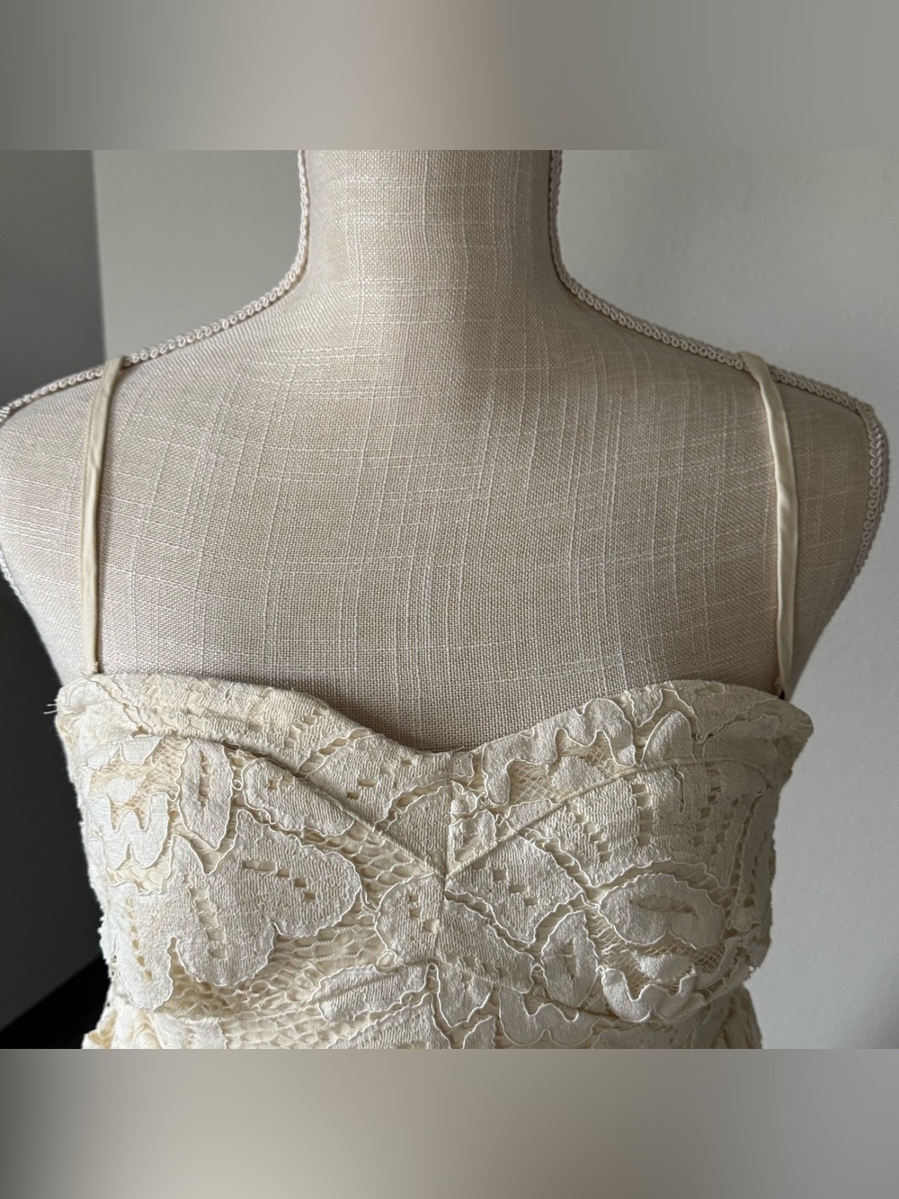 Maeve Anthropologie Lace Mini Dress white Ivory Coquette Romantic NWT Medium - Picture 6 of 17